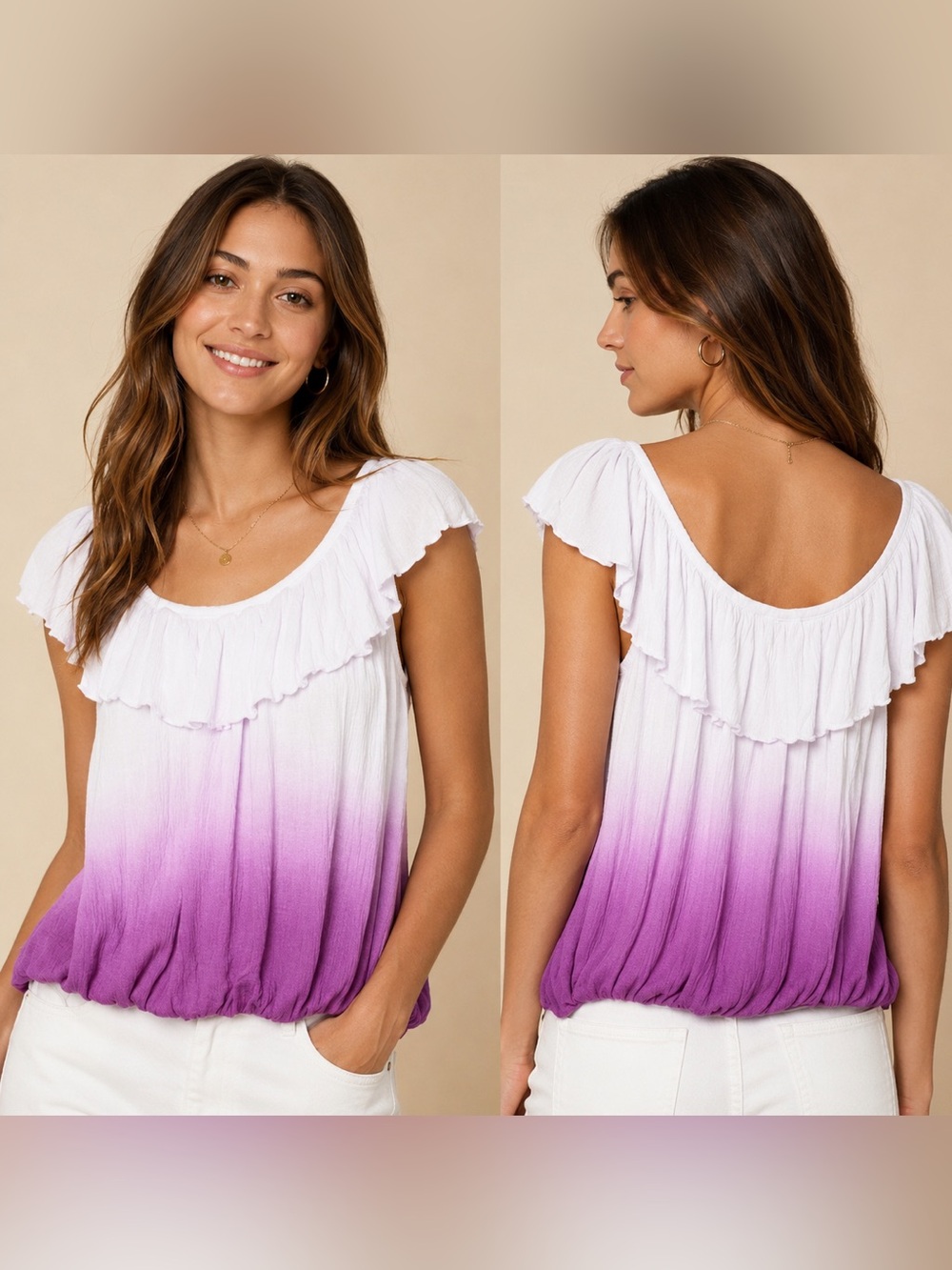 FREE PEOPLE CORA LEE Off the Shoulder Ombré Top med nwt